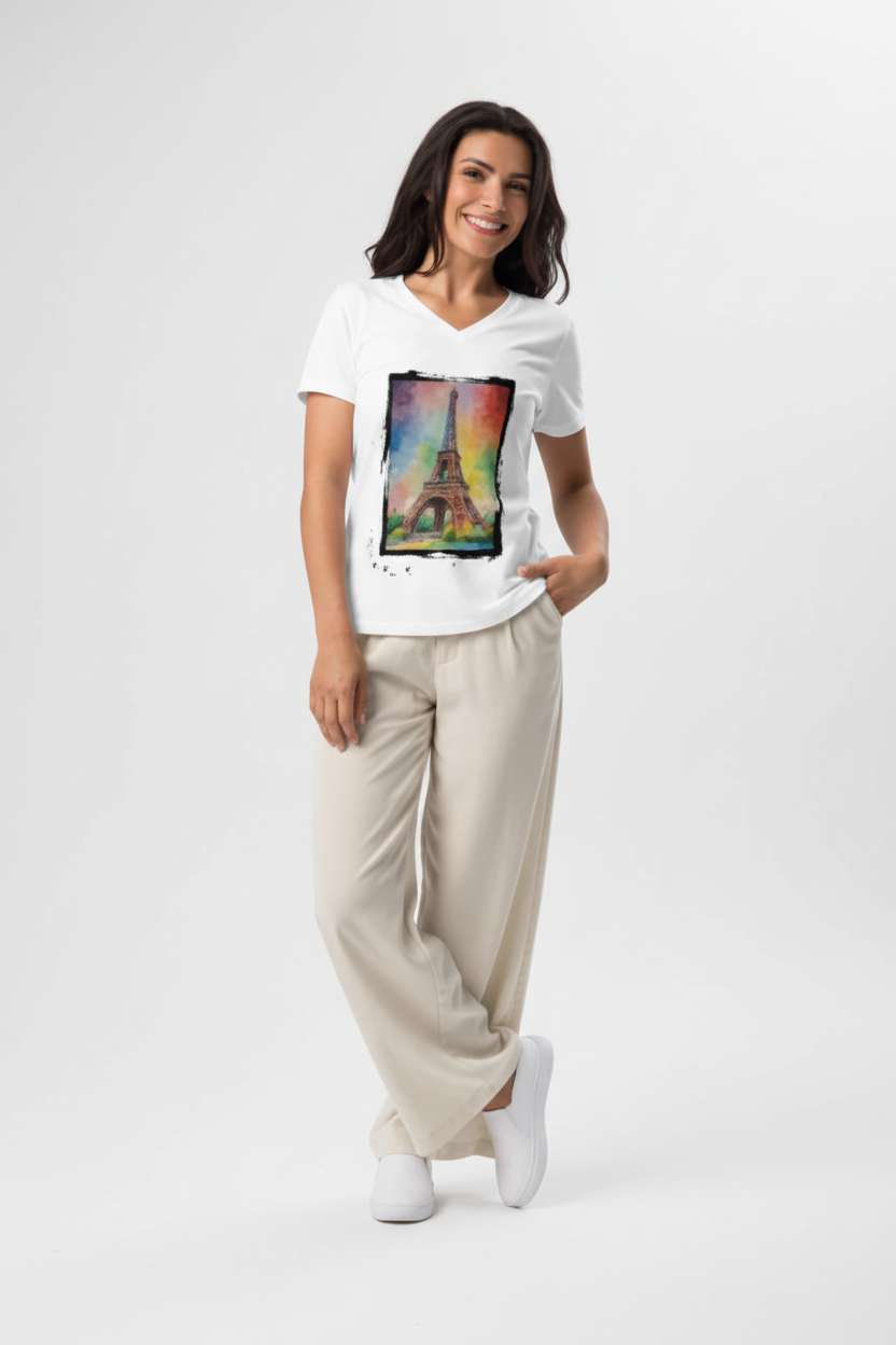 Paris Colors T-Shirt – Fond gris